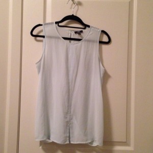 Baby blue tank top blouse