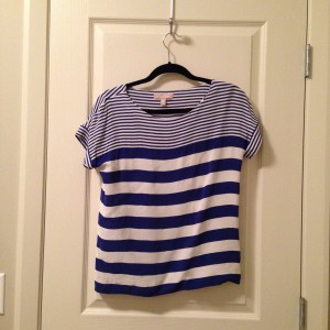 Blue-striped tee