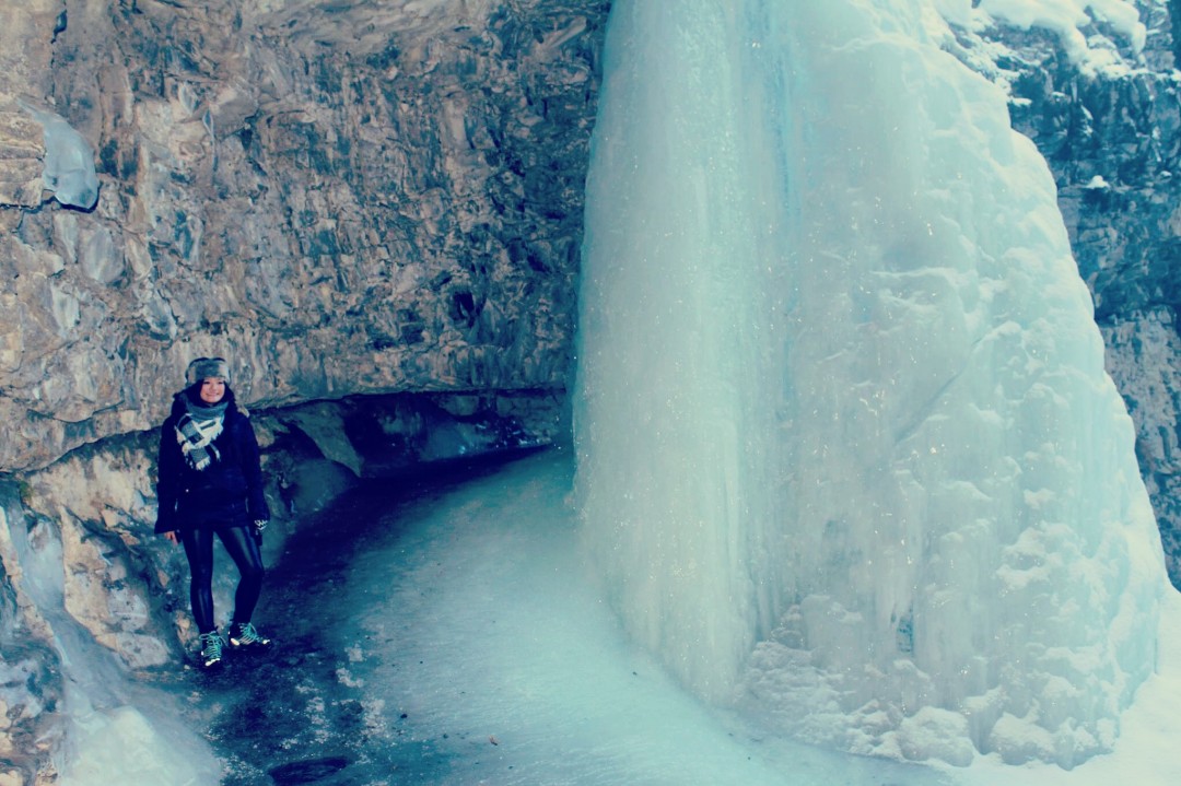 Frozen waterfall