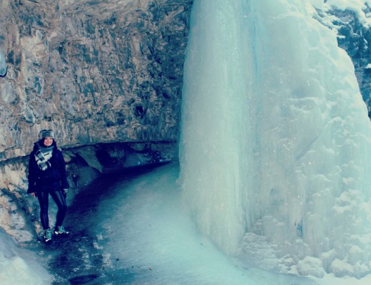 Frozen waterfall